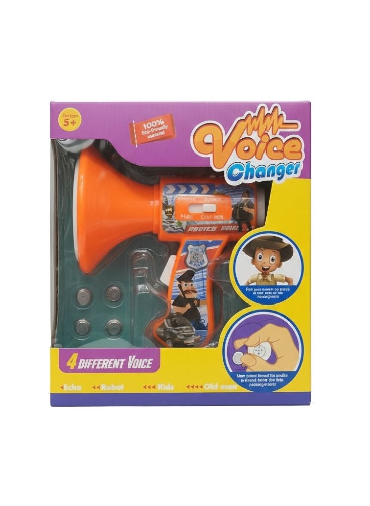 بريميم مسدس لعبة لتغيير الصوت للأطفال مع 4 مؤثرات صوتية - لعبة تمثيلية ممتعة للأطفال، جهاز تشغيل صوتي يعمل بالبطارية - Image 1